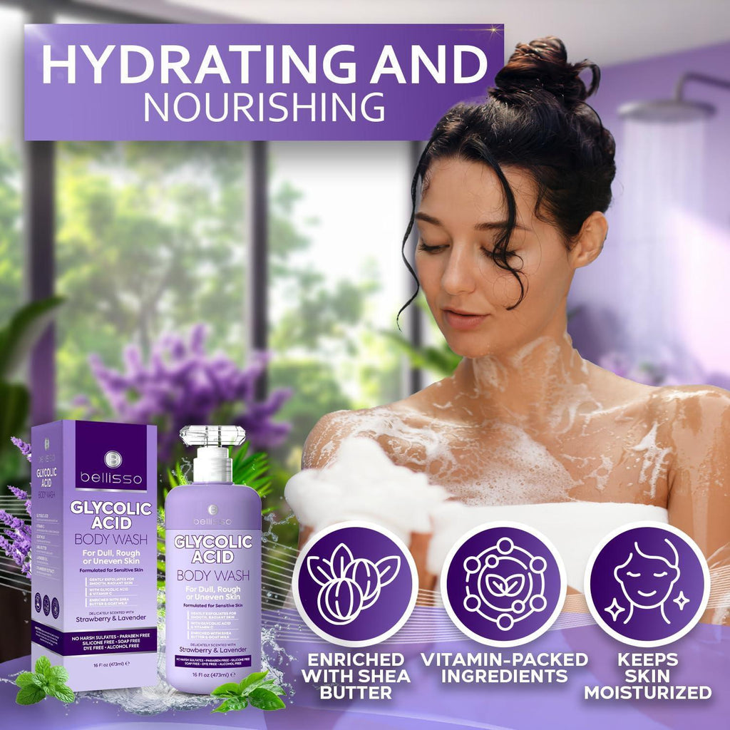 Glycolic Acid Body Wash — Smoothing AHA Cleanser, 16 oz