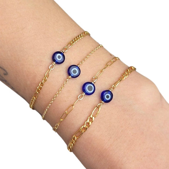 Evil Eye Bracelet w Swarovski Clasp