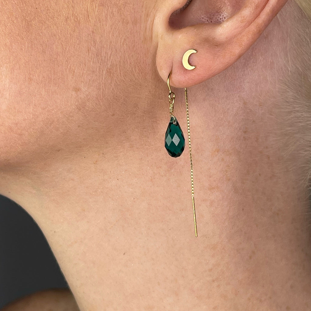 Swarovski Crystal Droplet Threader Earrings