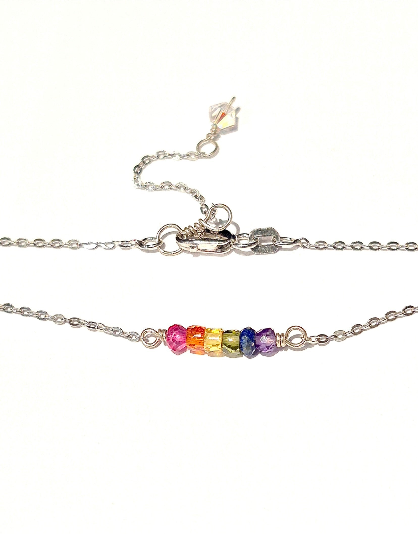 Chakra Stones Rainbow Choker Necklace