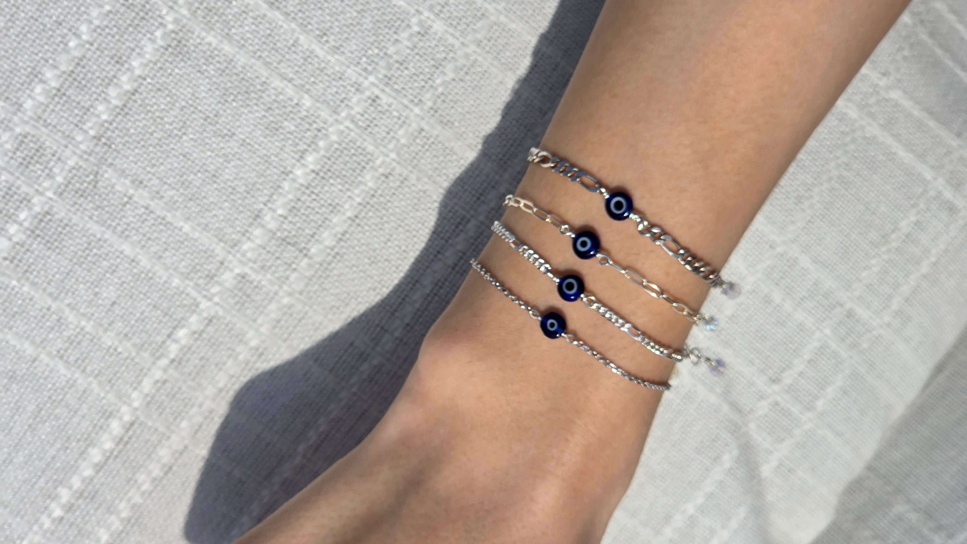 Evil Eye Bracelet w Swarovski Clasp