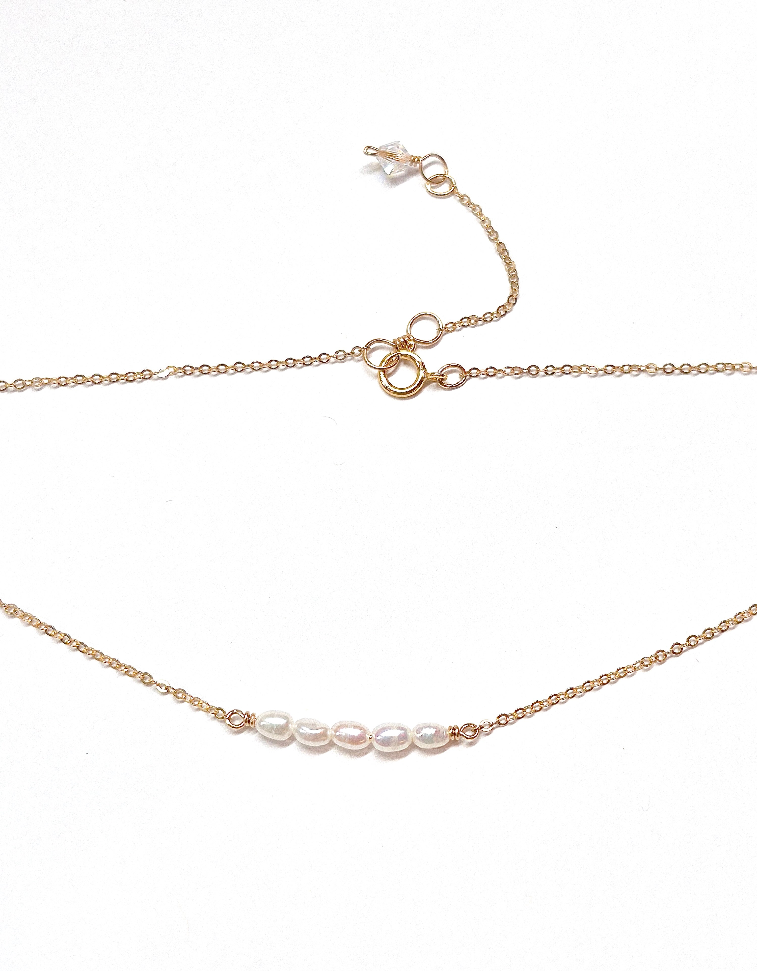 5 Rice Pearls Necklace