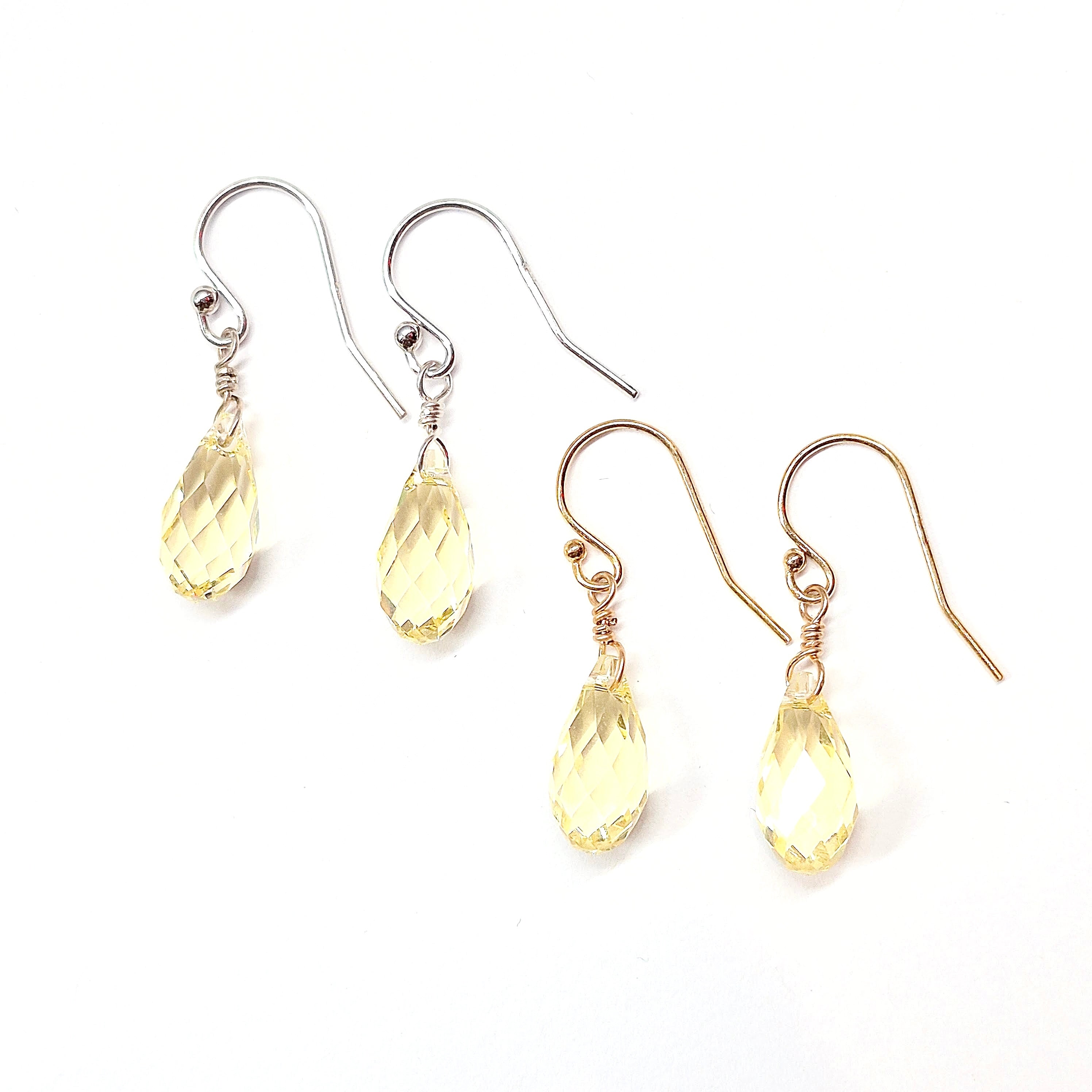 Swarovski Crystal Droplet Threader Earrings