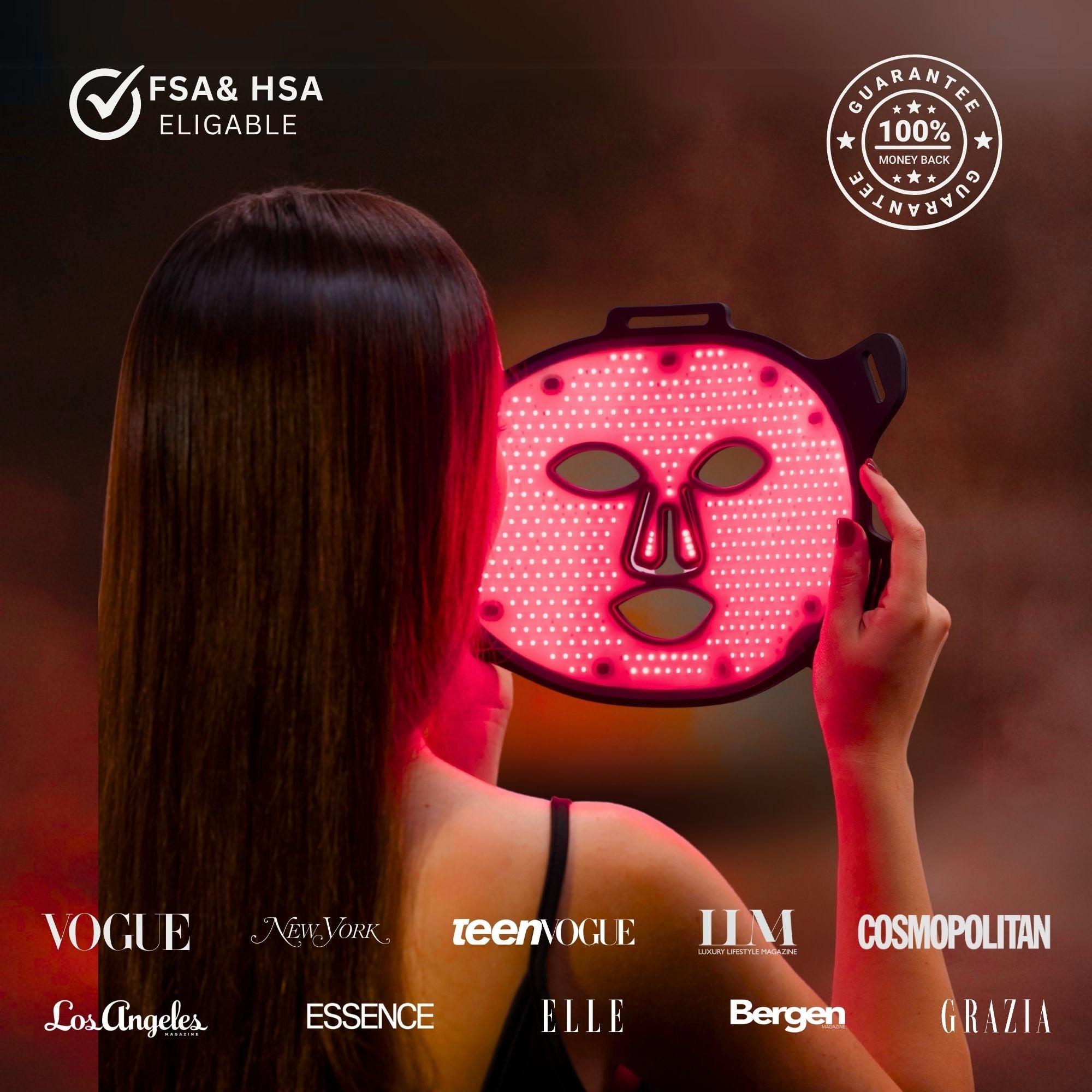 VISO - Mascarilla de terapia de luz roja certificada por la FDA