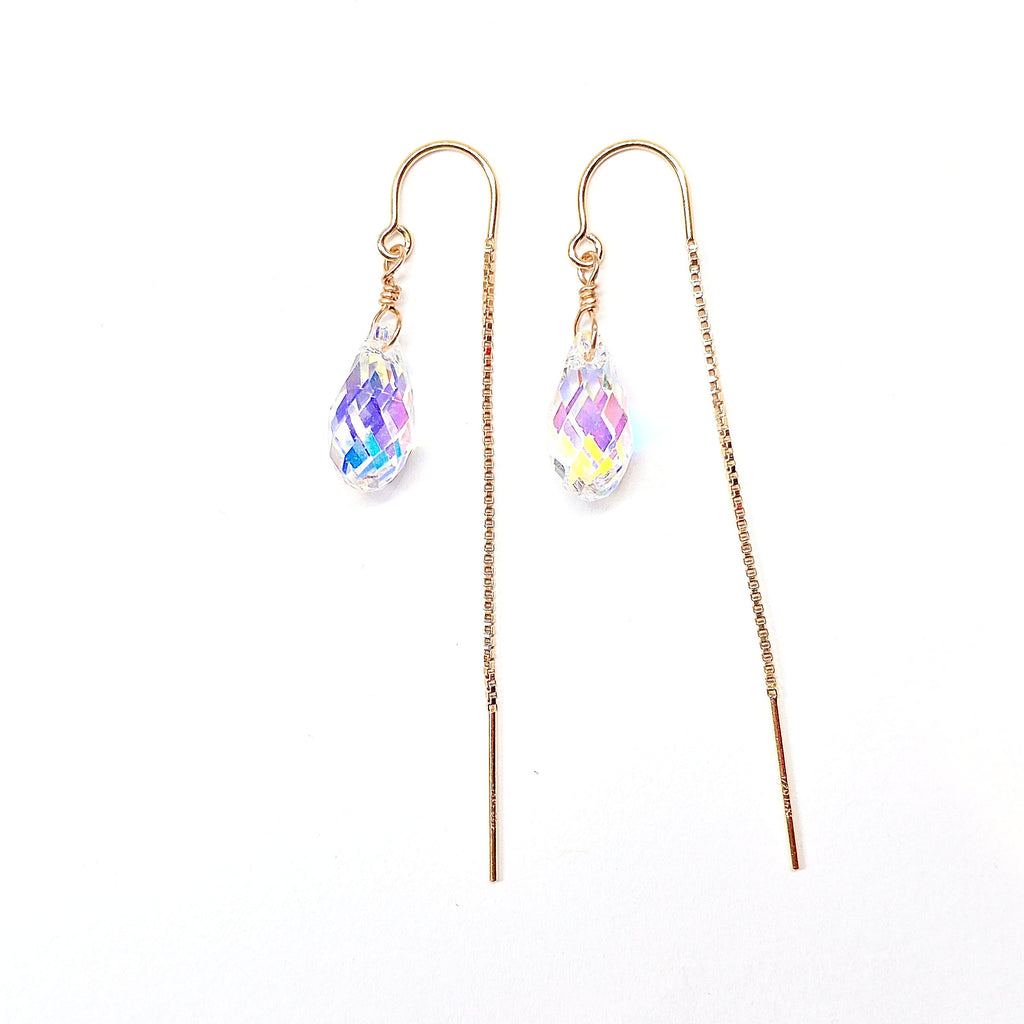 Swarovski Crystal Droplet Threader Earrings