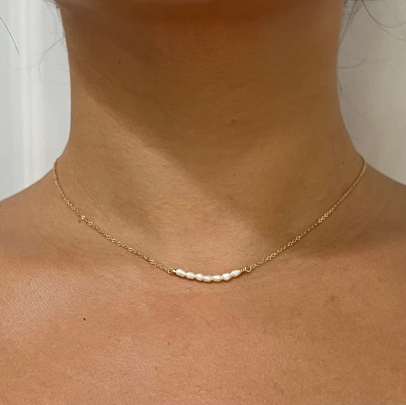 5 Rice Pearls Necklace