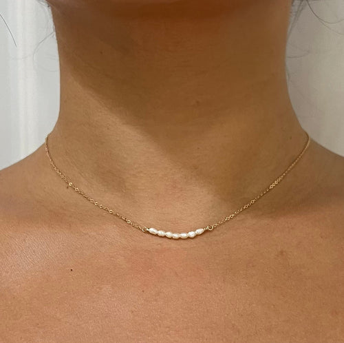 5 Rice Pearls Necklace