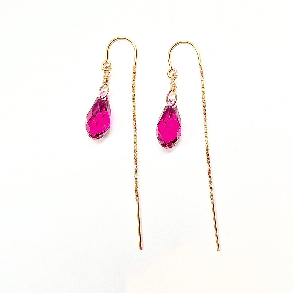 Swarovski Crystal Droplet Threader Earrings