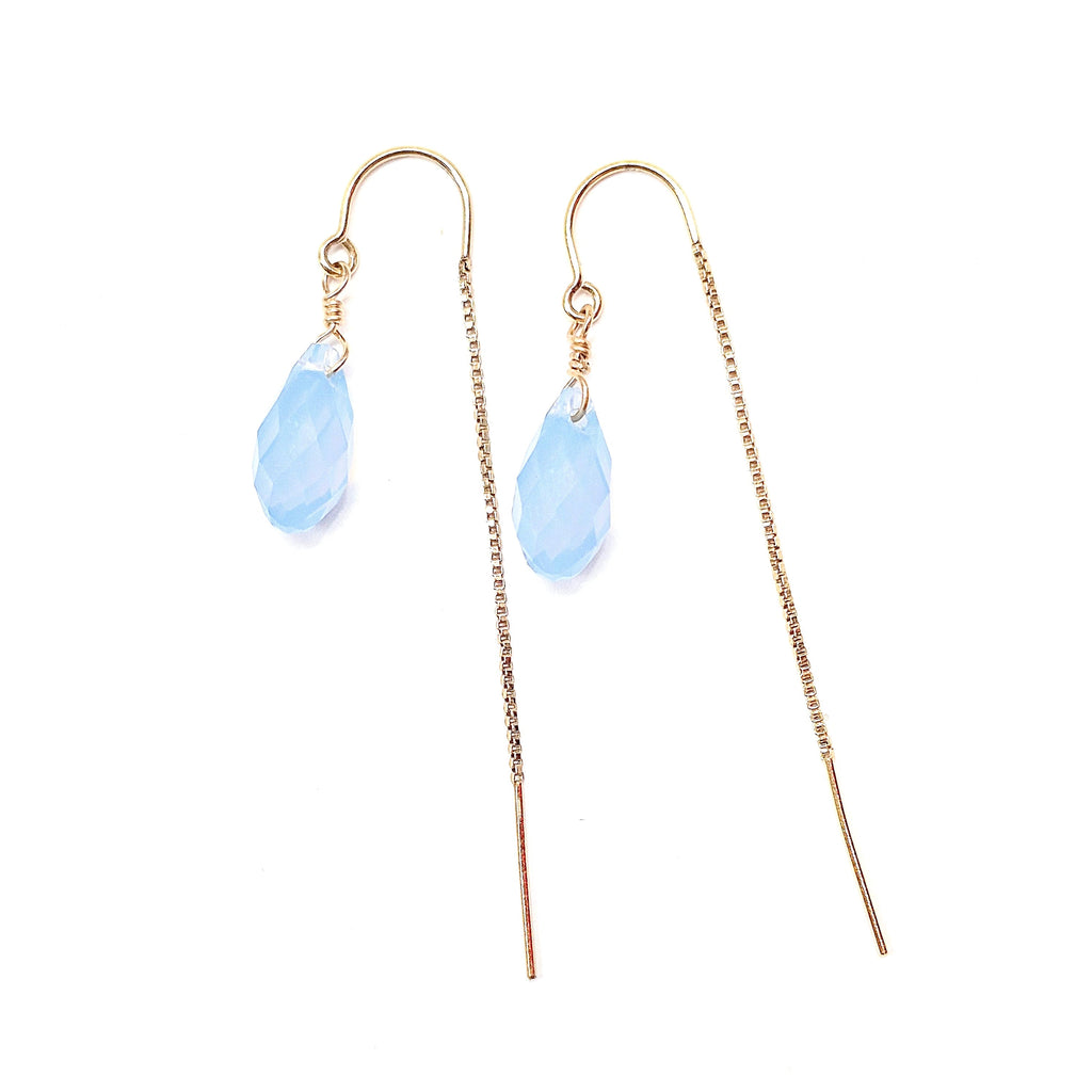 Swarovski Crystal Droplet Threader Earrings