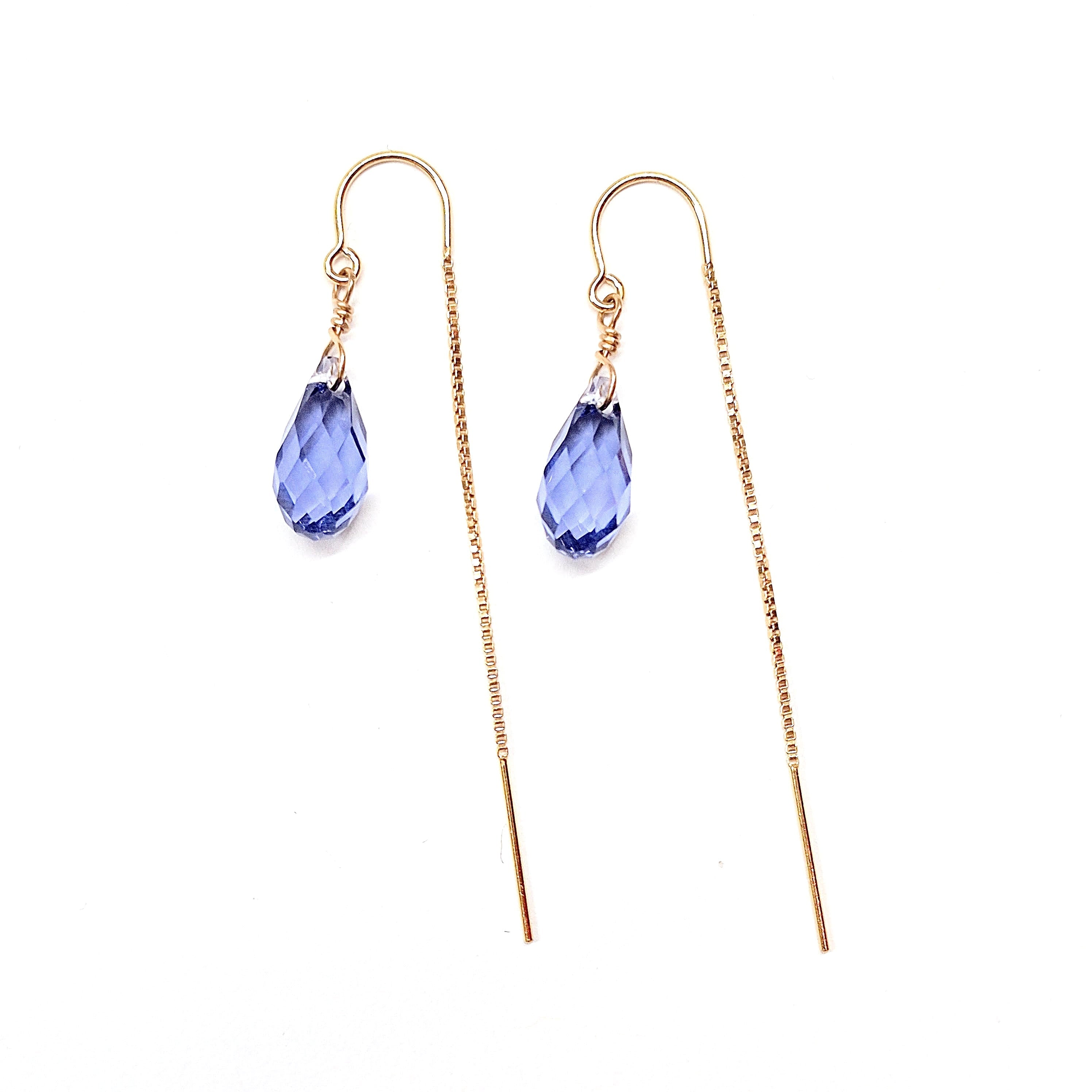 Swarovski Crystal Droplet Threader Earrings