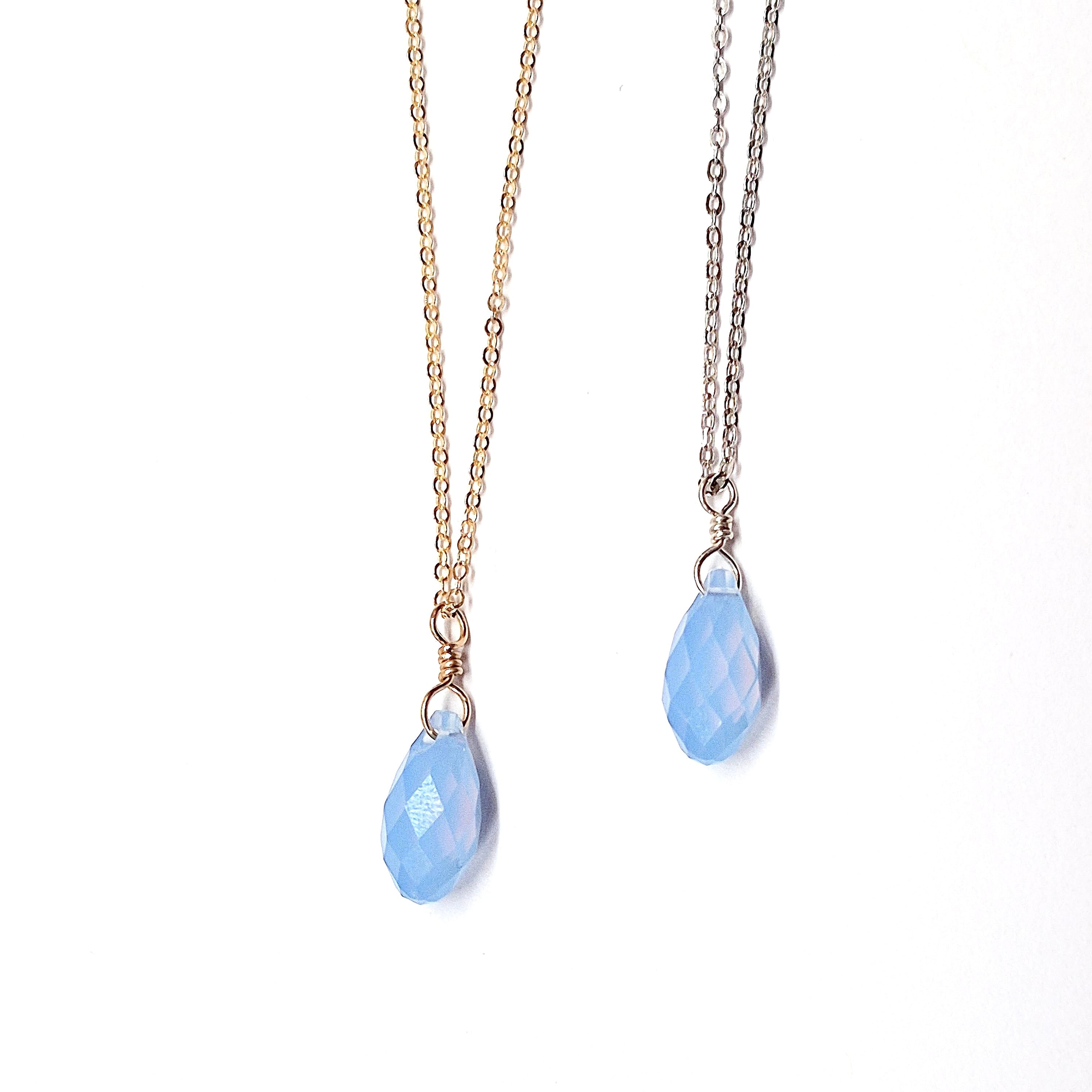 Swarovski Crystal Droplet Necklace: Many Colors Available