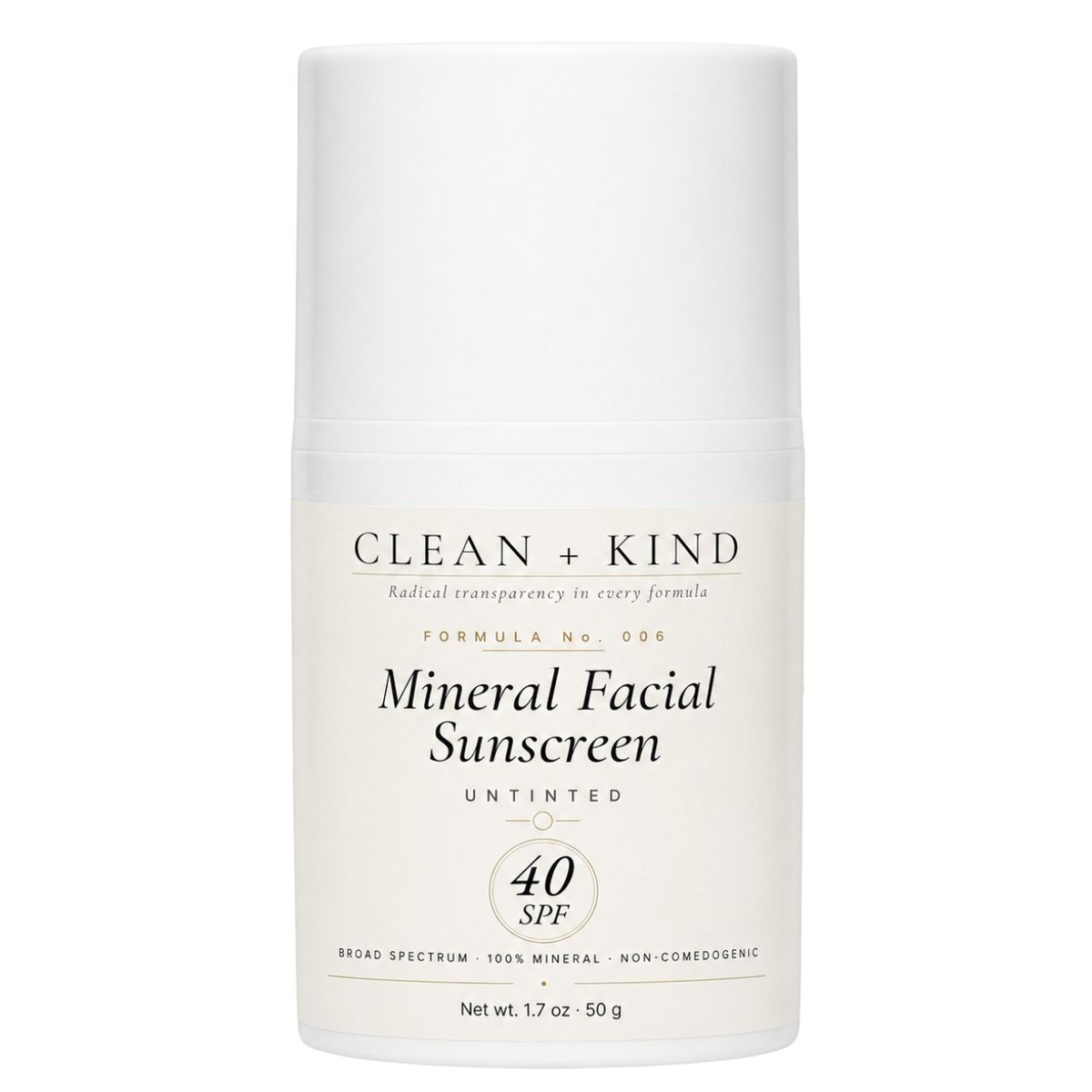 Protector solar hidratante diario Clean + Kind FPS 40