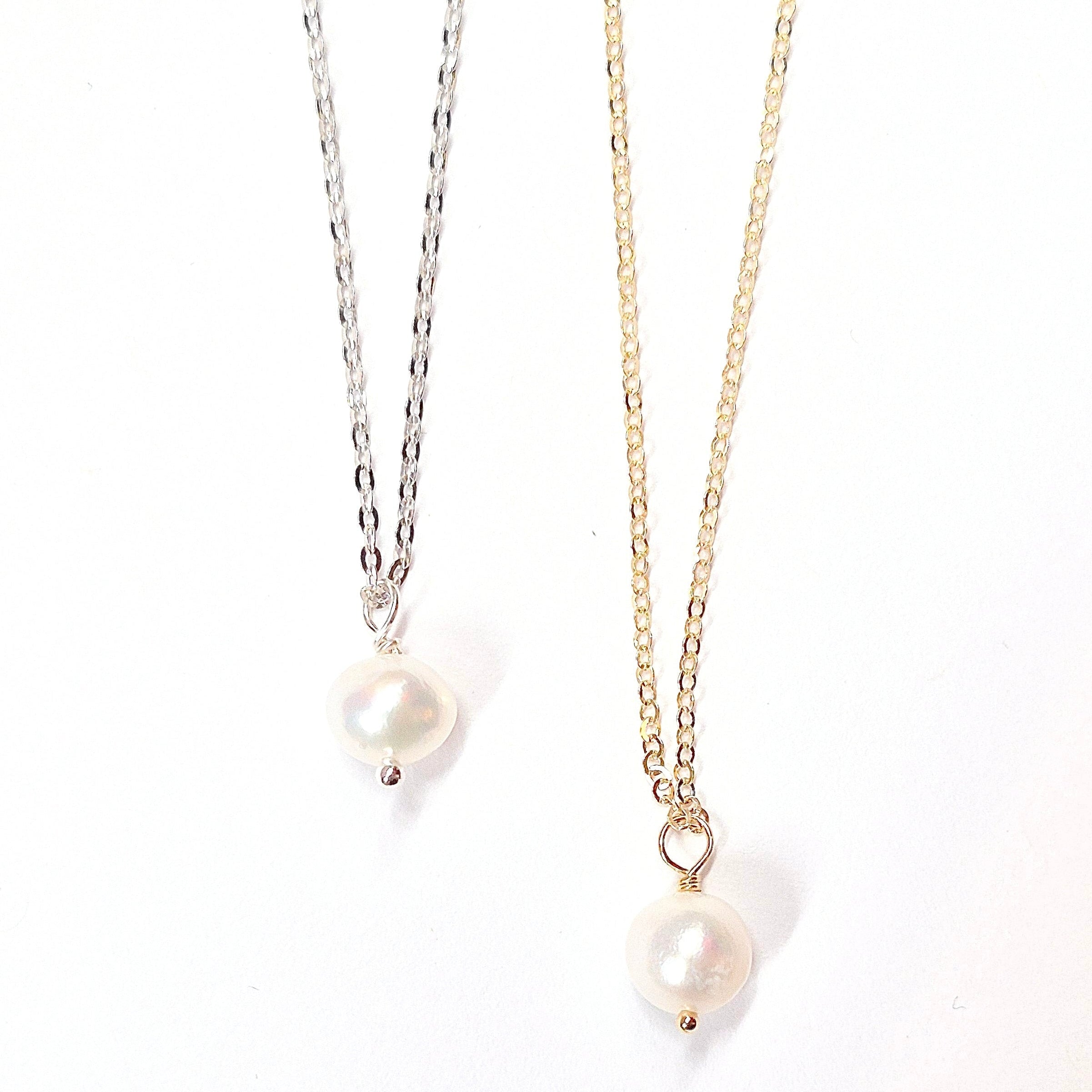 Single Pearl Drop Necklace