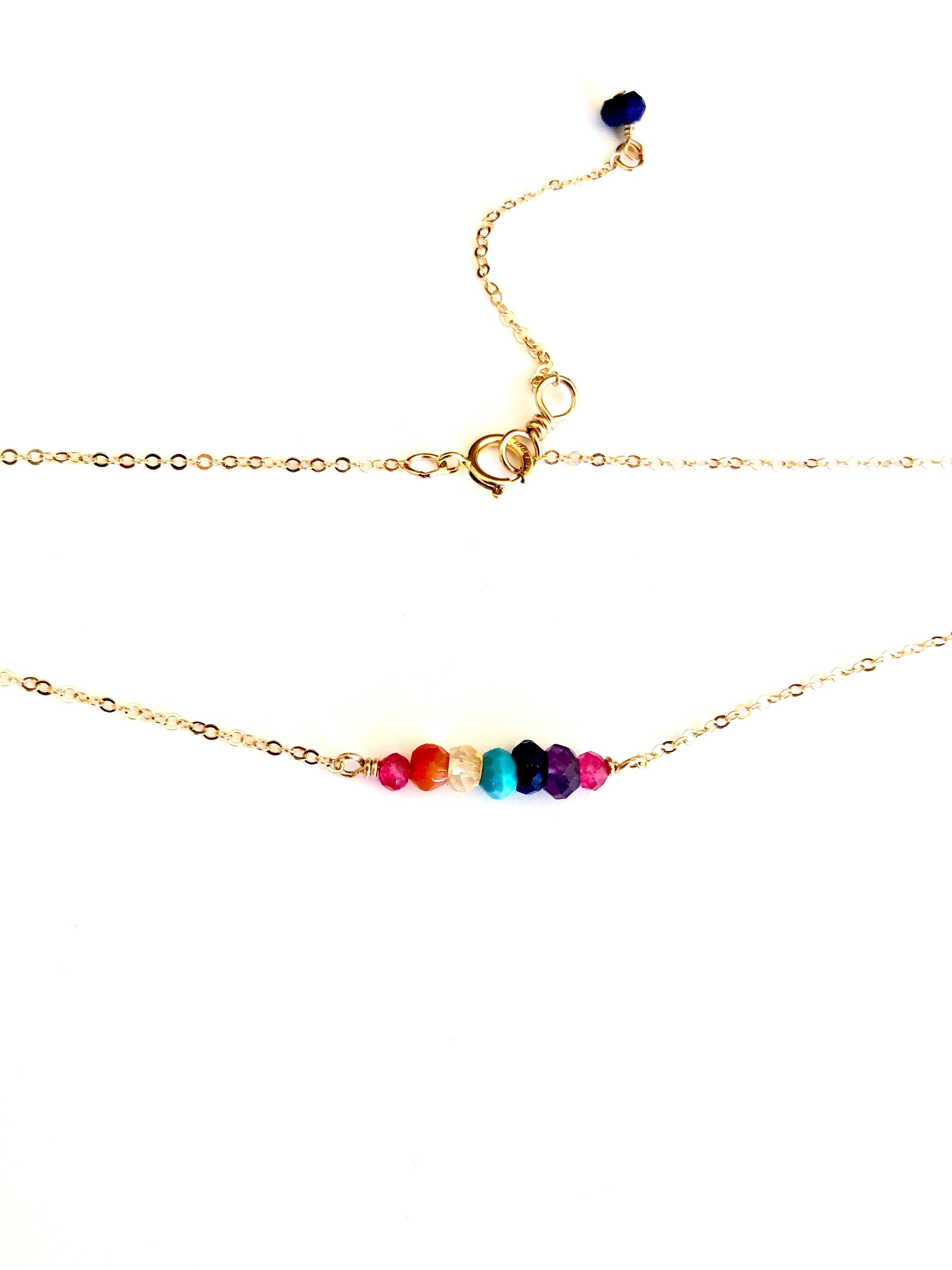 Chakra Stones Rainbow Choker Necklace