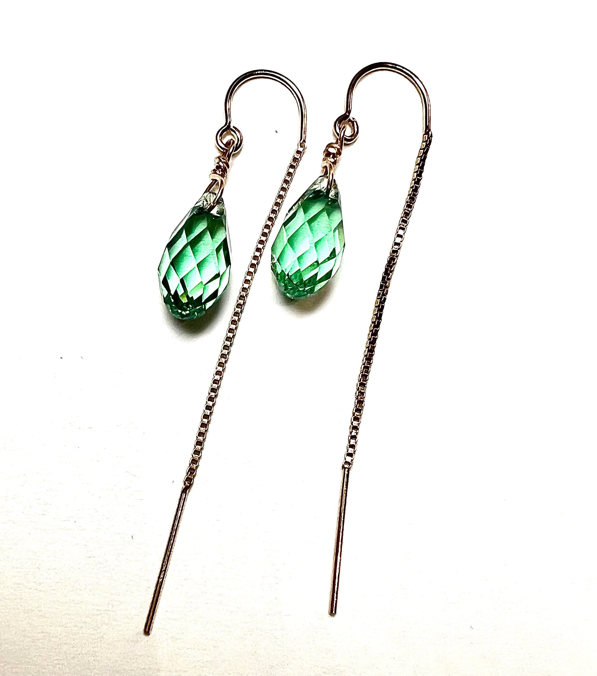 Swarovski Crystal Droplet Threader Earrings