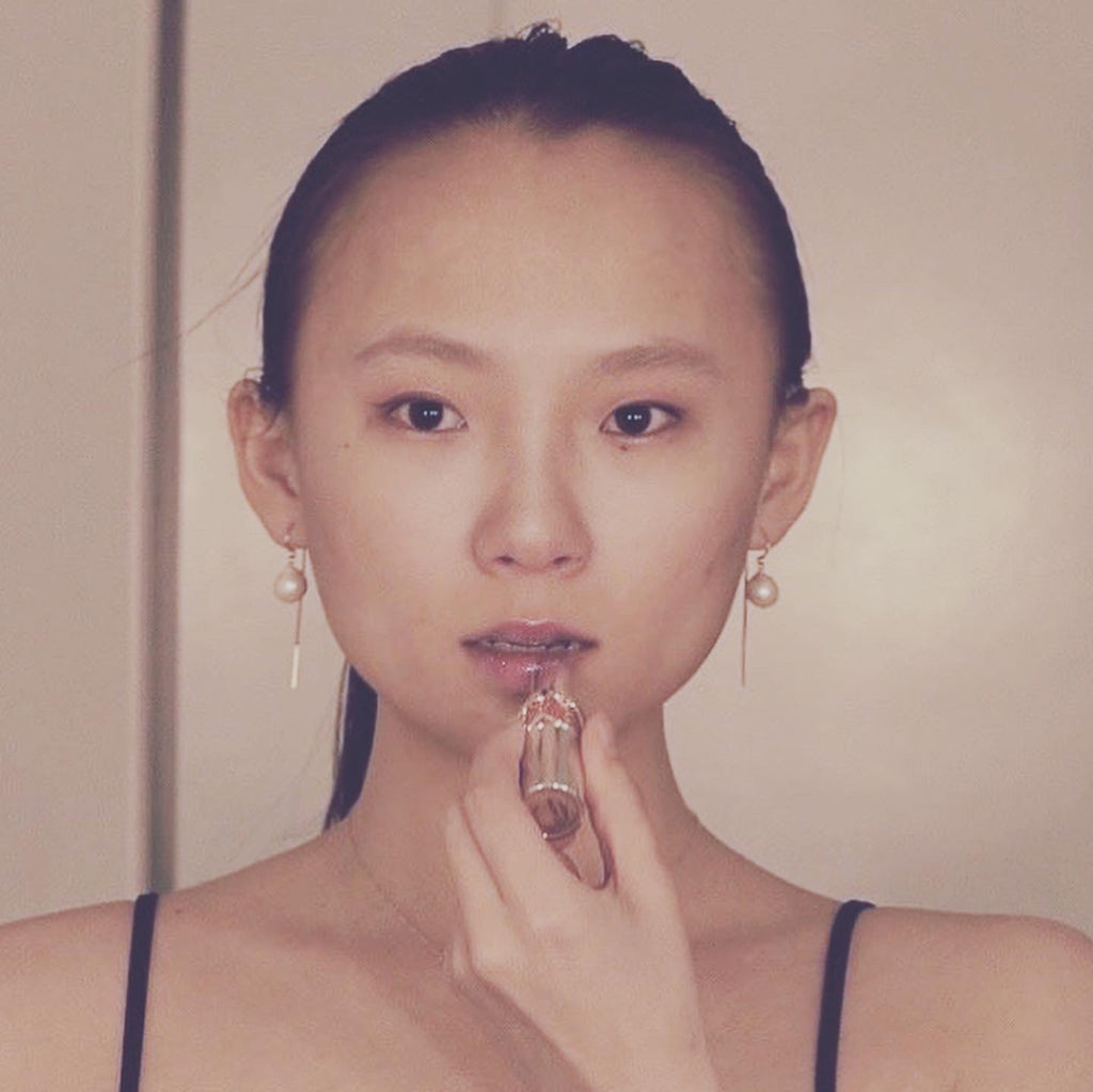 The Hope Baroque Pearl threader earrings